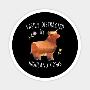 Easily Distracted by Highland Cows Magnet